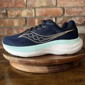 Saucony Ride 19 Balanced Cushion Neutral Running Blue Women's 9 W Shoes Sneakers